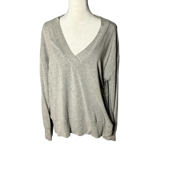 Wishlist Gray V Neck Sweatshirt Size S/M - Picture 1 of 6